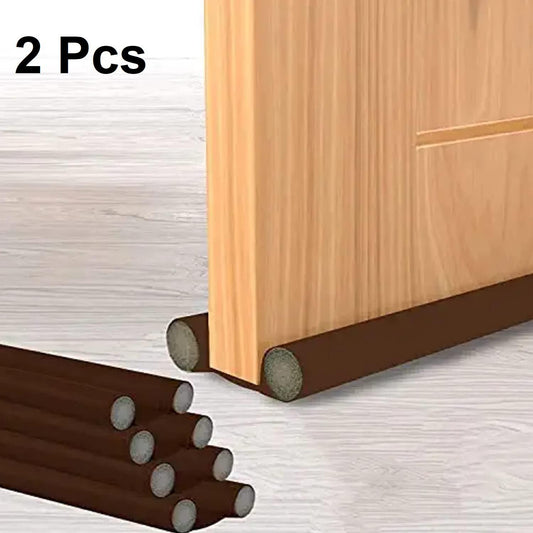 Door Protector - Door Draft Fabric Cover Guard | Door Gap Sealer Protector | Door Mounted Door Stopper | Sound-Proof, Waterproof - Brown (Pack of 2)