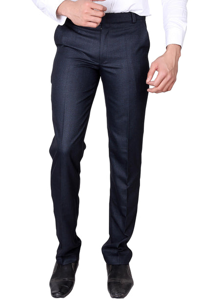 Poly Cotton Solid Slim Fit Formal Trouser for Men