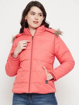 Women's Winter Wear Solid Parka Jacket