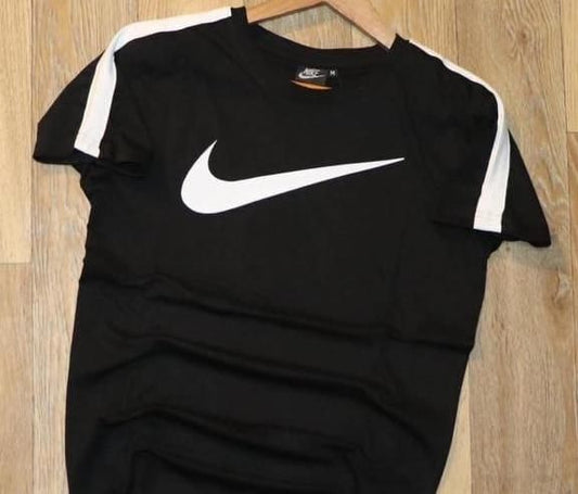 Men's Cotton Round Neck Black T-shirt