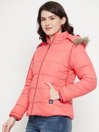 Women's Winter Wear Solid Parka Jacket