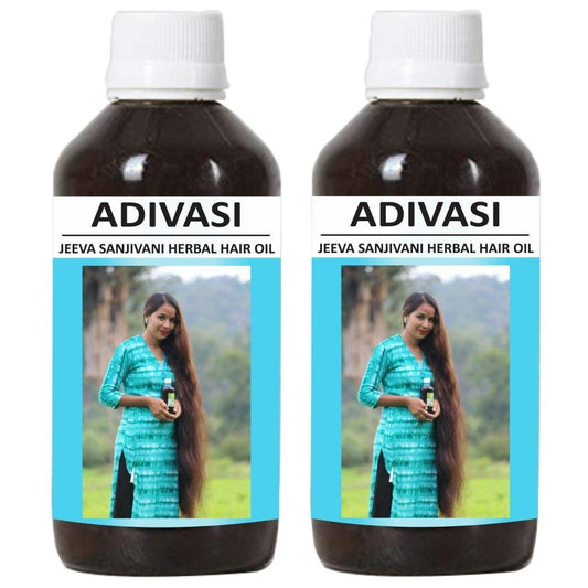 Adivasi Herbal Hair Oil Pack of 2 Bottles of 125 ml (250 ML)