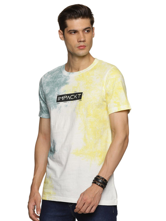 Cotton Printed Half Sleeves Men's Round Neck T-Shirt