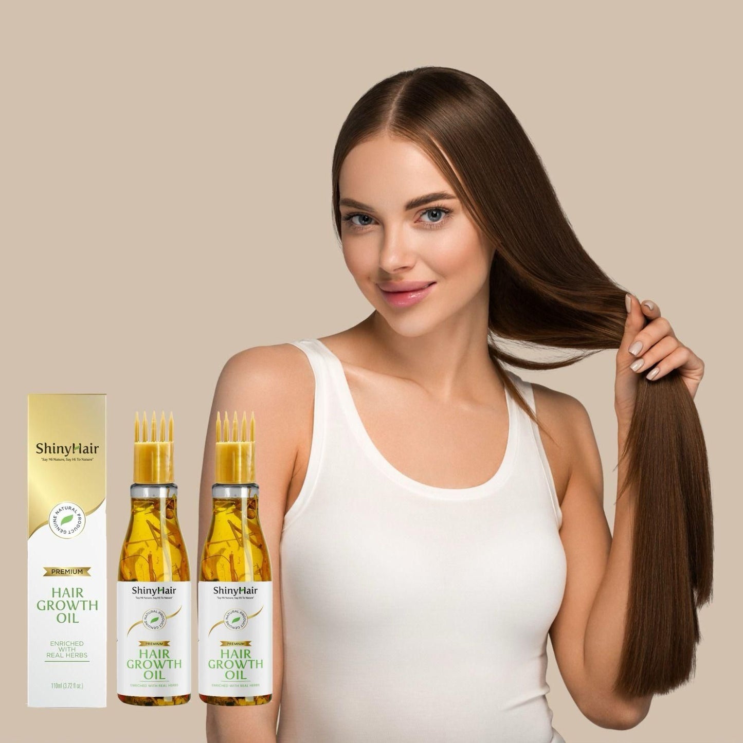 Shiny Hair Growth Oil Enriched With Real Herbs 110ml (Pack of 2)