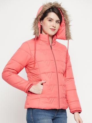 Women's Winter Wear Solid Parka Jacket