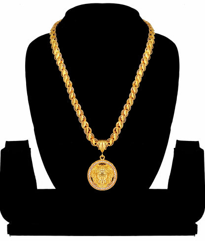 Luxurious Men's Gold Plated Pendant With Chain Vol 3