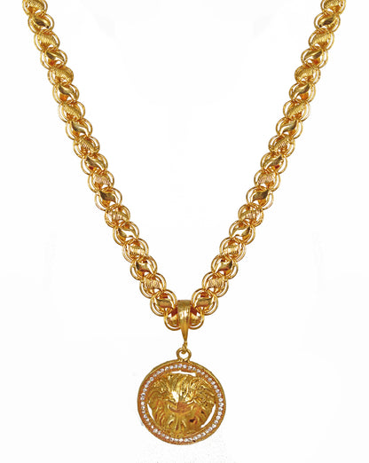 Luxurious Men's Gold Plated Pendant With Chain Vol 3