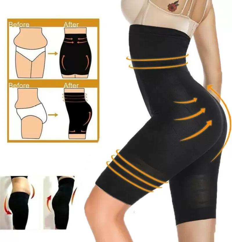 4-in-1 Shaper - Quick Slim Shape Wear Tummy, Back, Thighs, Hips - Black/ Effective Seamless Tummy Tucker (Assorted Colour)