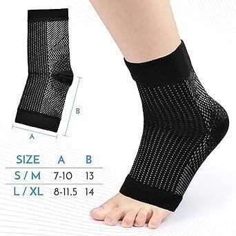 BD Swelling Arch Heel Socks Yoga Sport Protect Socks (Pack of 2 Pair)