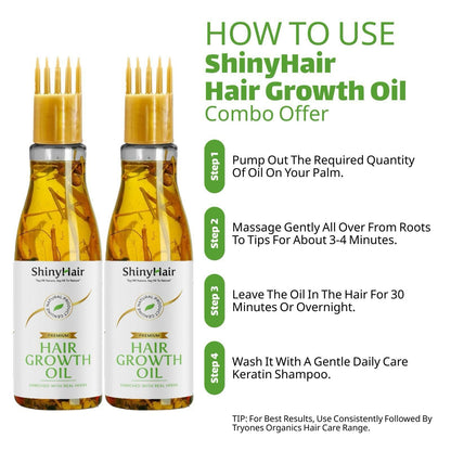 Shiny Hair Growth Oil Enriched With Real Herbs 110ml (Pack of 2)