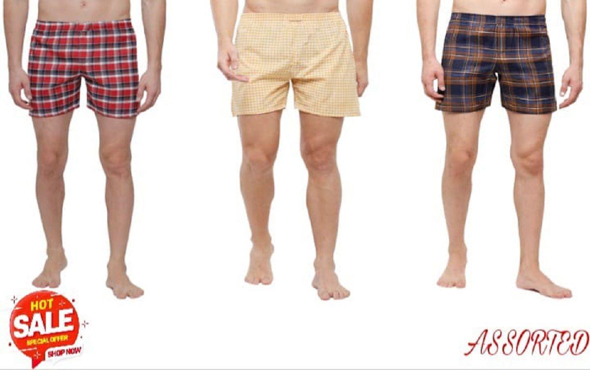 Fidato Men's Checkered Boxer Pack Of 3