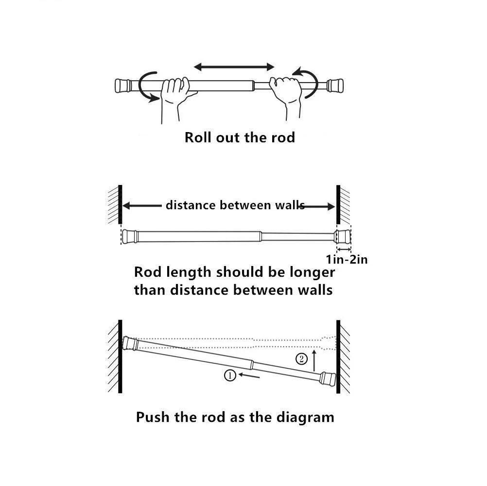 New Drill-Free Multifunctional Adjustable Rod, Stainless Steel Tension Rod, Adjustable Drill Free Rod for Hanging Clothes, Clothing Hanger Adjustable Rod