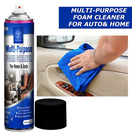 Multi-Purpose Car Interior Foaming Foam Cleaner for Home and Auto Seats, Dashboard Leather Vinyl Rubber, Doors, PU/Leather 500 ML