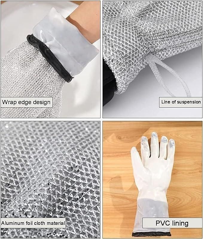 Reusable Kitchen Gloves For Washing Dishes Wiping Pots