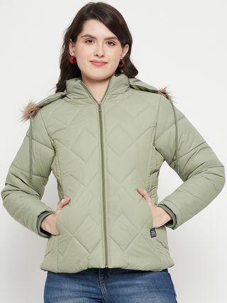 Women's Winter Wear Solid Parka Jacket