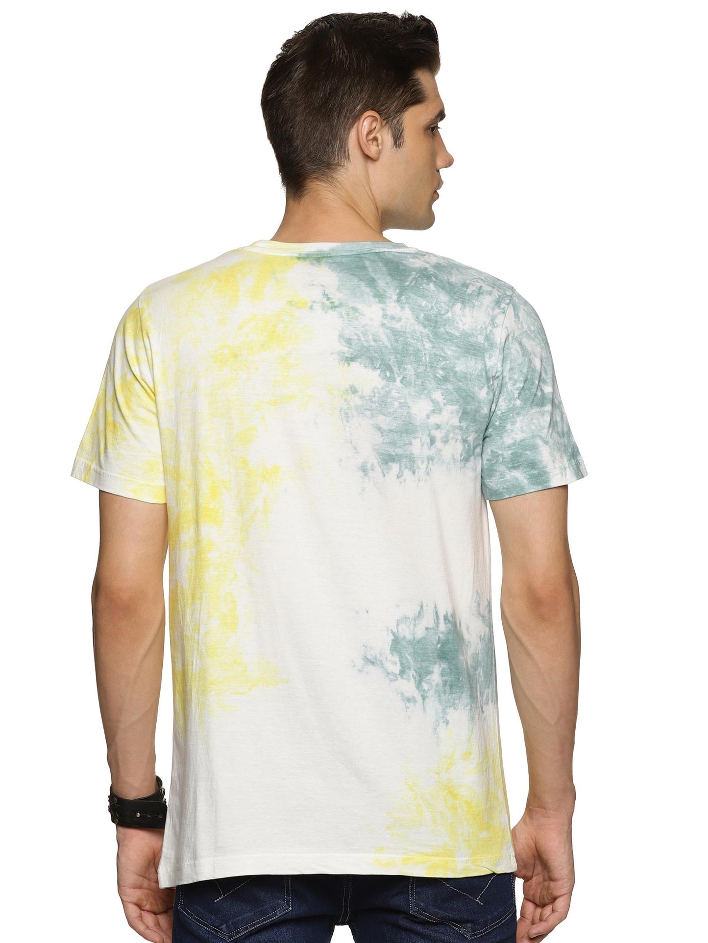 Cotton Printed Half Sleeves Men's Round Neck T-Shirt