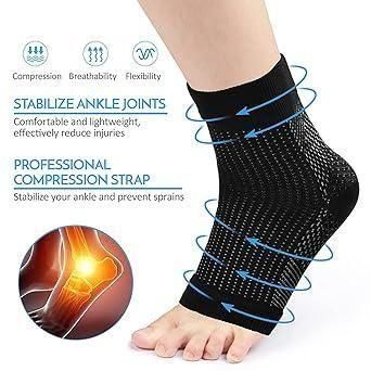 BD Swelling Arch Heel Socks Yoga Sport Protect Socks (Pack of 2 Pair)