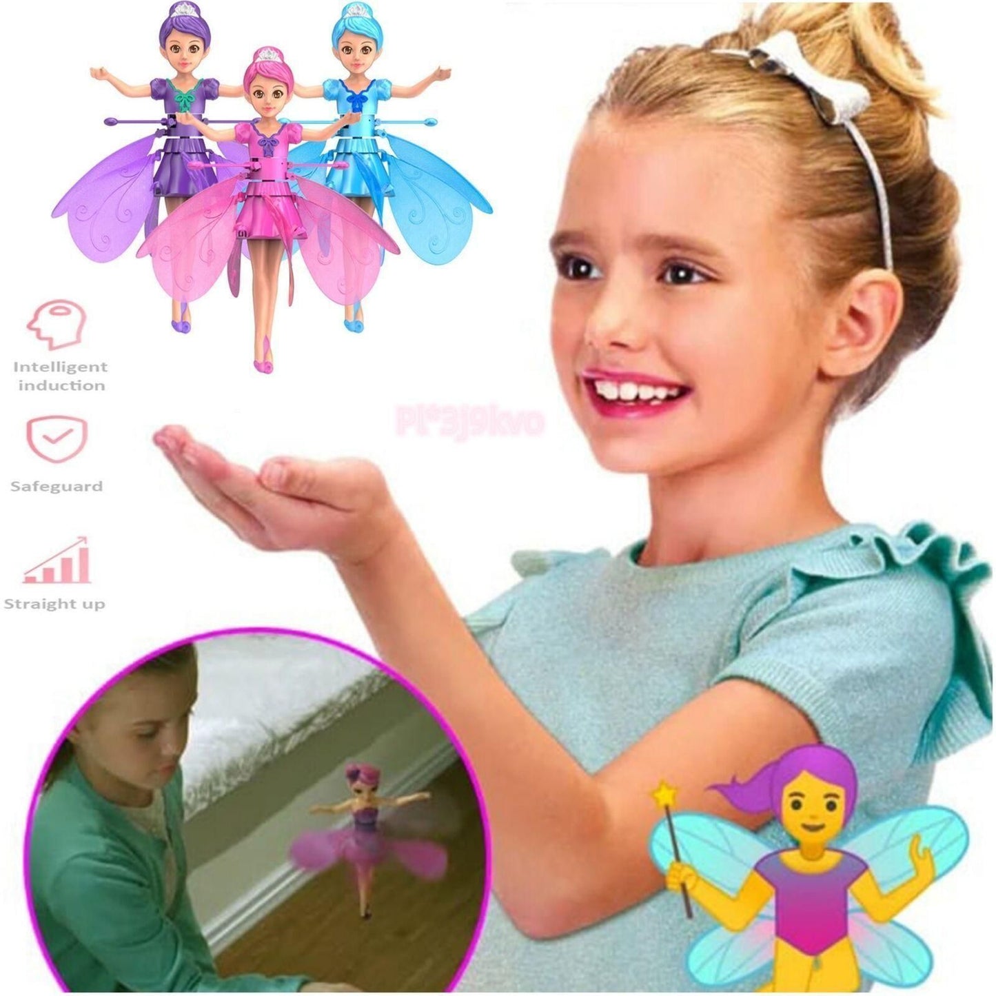 Magical Flying Fairy Doll, Hand Sensor Control, USB Powered, Sky Dancers Flying Princess Doll with Hand Sensor for Girls and Boys