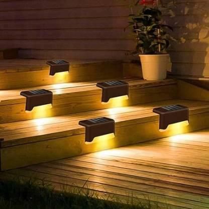 Solar Deck Lights Outdoor, Solar Step LED Waterproof Lighting for Outdoor Deck, Patio, Driveway (Warm White)