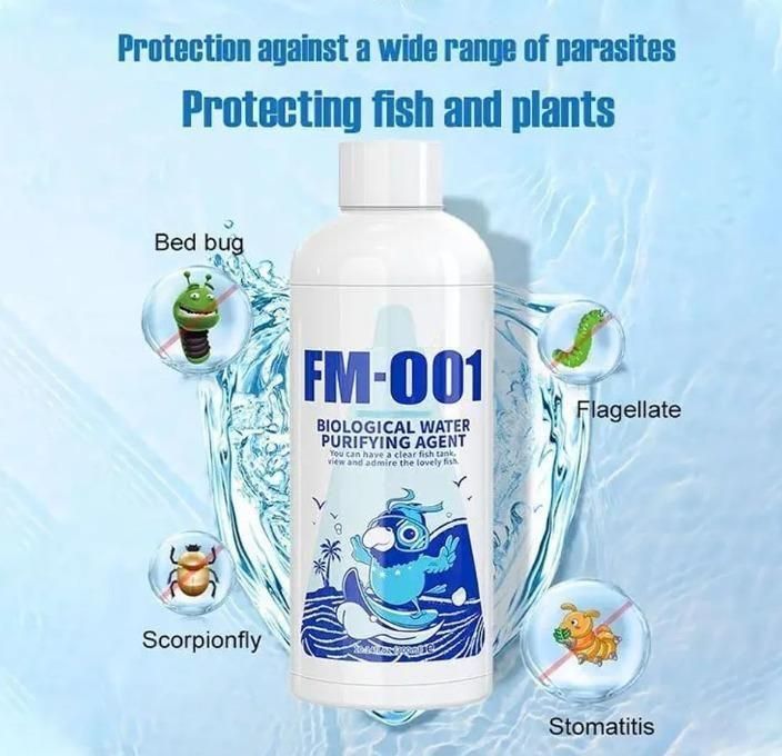 FM-001 Fish Tank Water Purifier Algae Remover 100ml (Pack of 3)