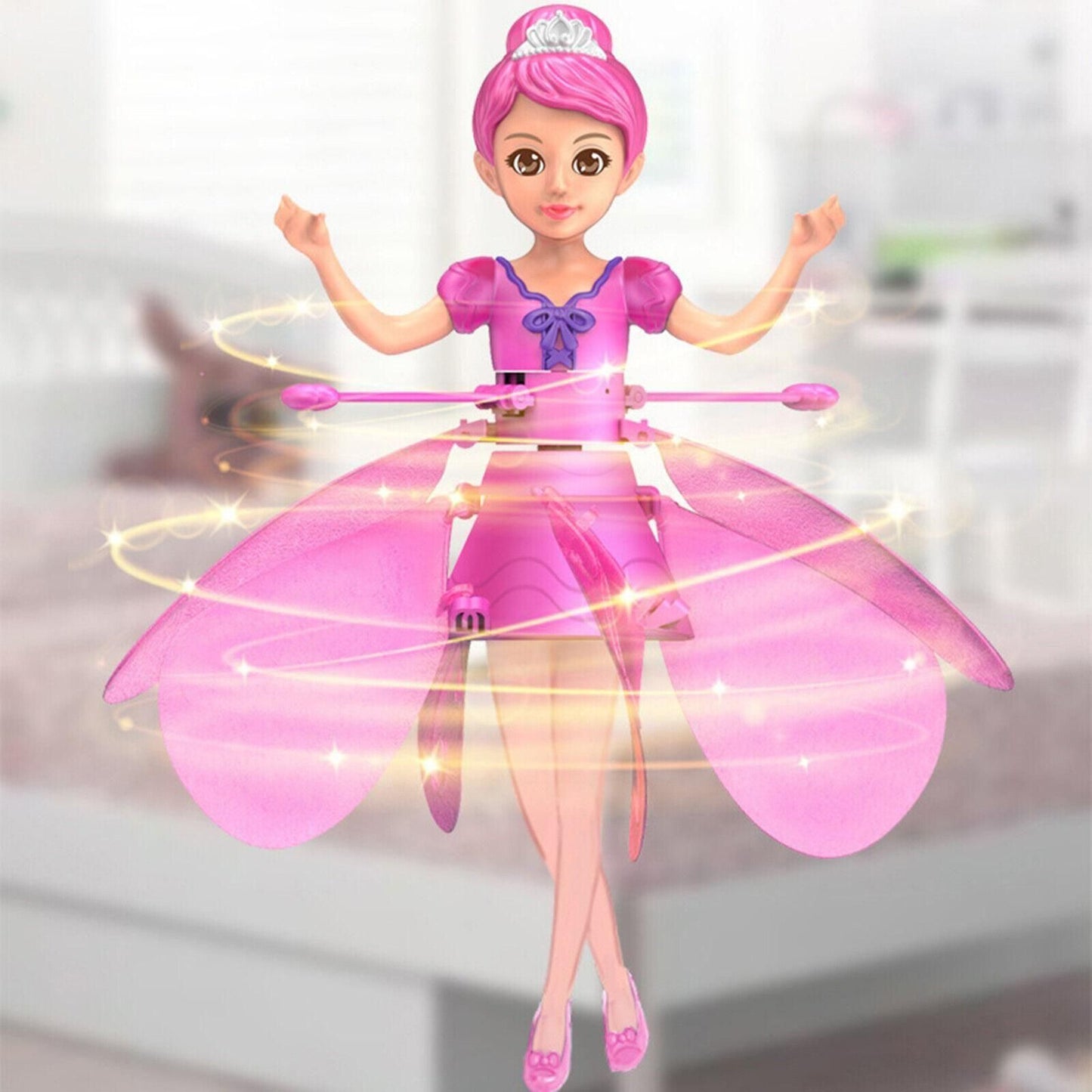 Magical Flying Fairy Doll, Hand Sensor Control, USB Powered, Sky Dancers Flying Princess Doll with Hand Sensor for Girls and Boys