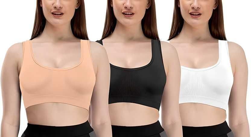 Women's Multicolor Air Bra (Pack of 3) | Cotton Bra