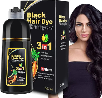 BLOSDREAM Black Hair Dye Shampoo 3-in-1 100ml (Pack of 2)