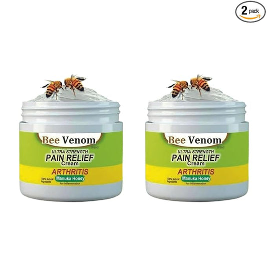 Bee Venom Pain Relief Cream | Bee Venom Joint and Bone Therapy Cream | Ultra Strength Bee Venom Pain Relief Cream (Pack of 2)