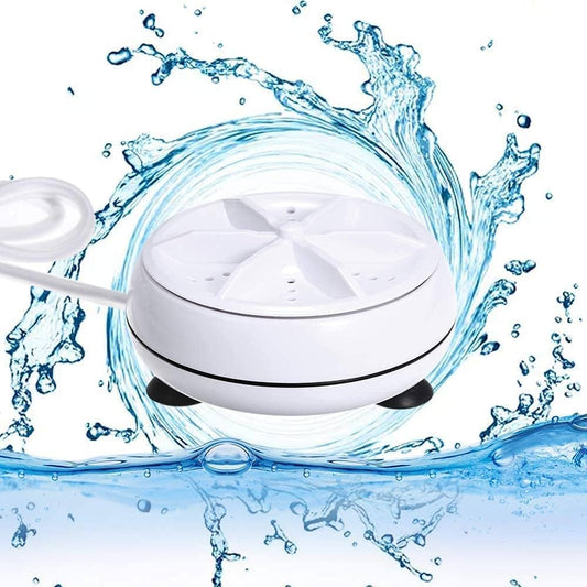 2 in 1 Mini Portable Rotating Ultrasonic Turbine Washer