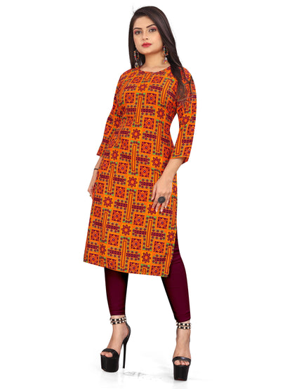 Women's Printed Crepe Kurtis