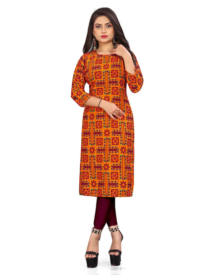 Women's Printed Crepe Kurtis