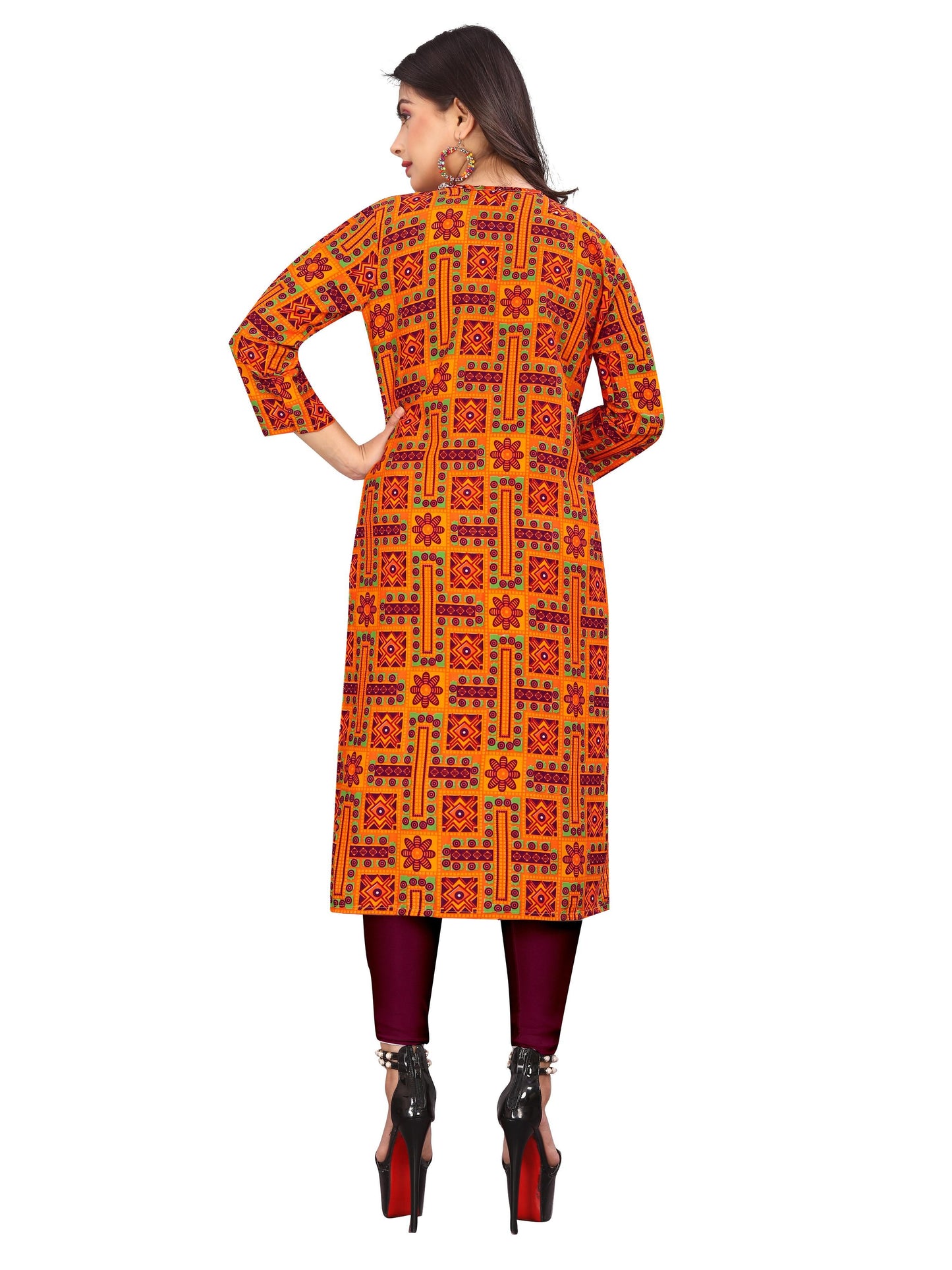 Women's Printed Crepe Kurtis