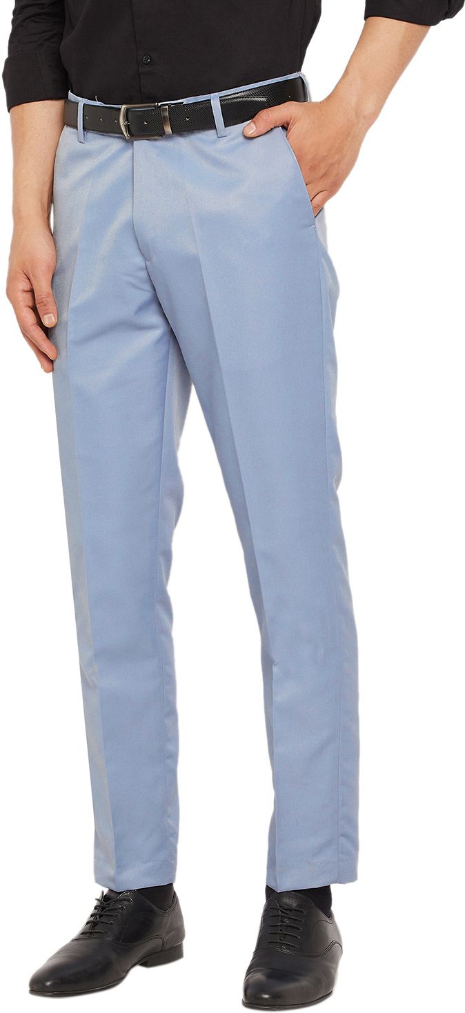 Men's Slim Fit Solid Formal Trouser